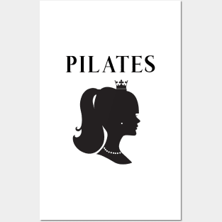 Pilates Queen Silhouette Posters and Art